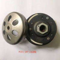 Motorcycle driven wheels, front and rear brake pads, cylinder head accessories